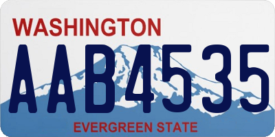 WA license plate AAB4535