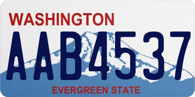 WA license plate AAB4537