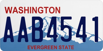 WA license plate AAB4541