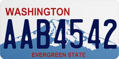 WA license plate AAB4542