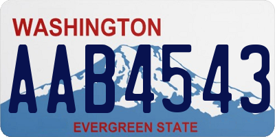 WA license plate AAB4543