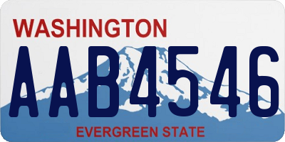 WA license plate AAB4546