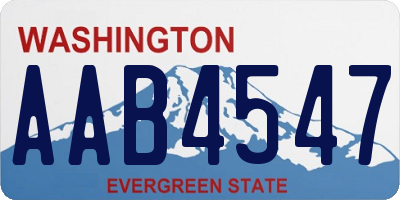 WA license plate AAB4547