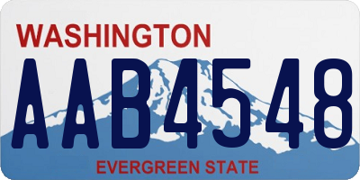 WA license plate AAB4548