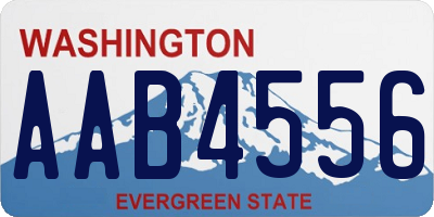 WA license plate AAB4556