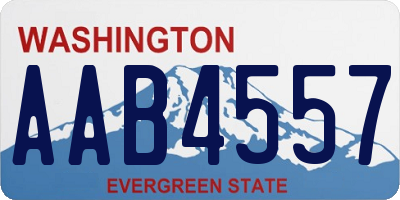 WA license plate AAB4557