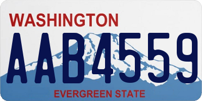 WA license plate AAB4559