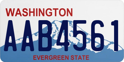 WA license plate AAB4561