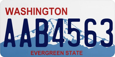 WA license plate AAB4563