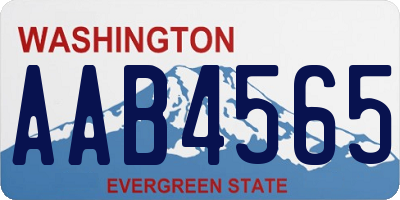 WA license plate AAB4565