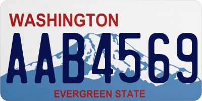 WA license plate AAB4569