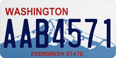 WA license plate AAB4571