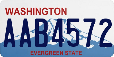 WA license plate AAB4572