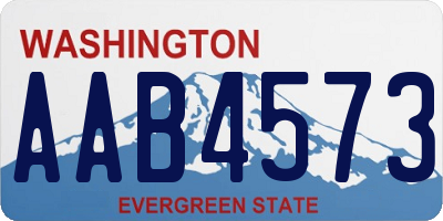 WA license plate AAB4573