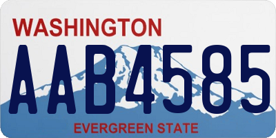 WA license plate AAB4585