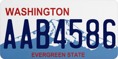 WA license plate AAB4586