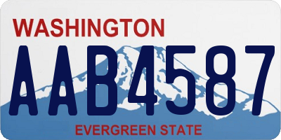 WA license plate AAB4587