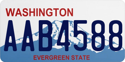 WA license plate AAB4588
