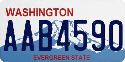 WA license plate AAB4590