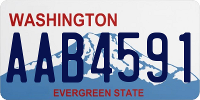 WA license plate AAB4591