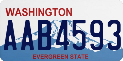 WA license plate AAB4593