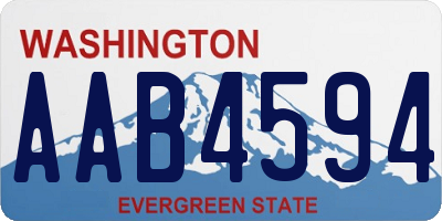 WA license plate AAB4594