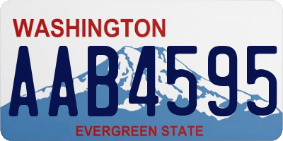 WA license plate AAB4595