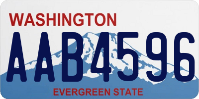 WA license plate AAB4596