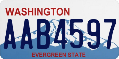 WA license plate AAB4597