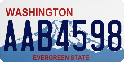 WA license plate AAB4598