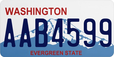 WA license plate AAB4599