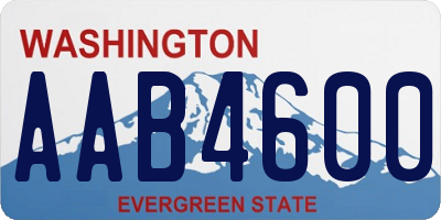 WA license plate AAB4600