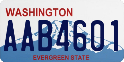 WA license plate AAB4601