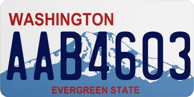 WA license plate AAB4603