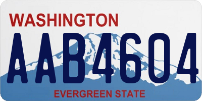 WA license plate AAB4604