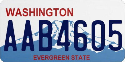 WA license plate AAB4605