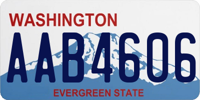 WA license plate AAB4606