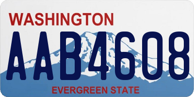 WA license plate AAB4608