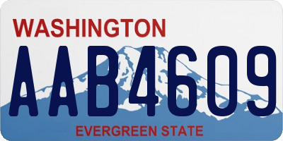 WA license plate AAB4609