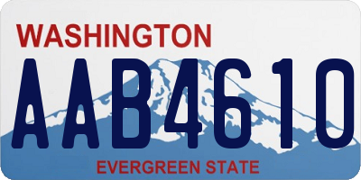 WA license plate AAB4610