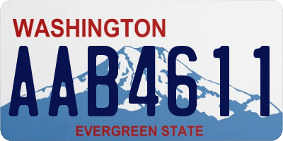 WA license plate AAB4611