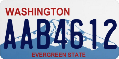 WA license plate AAB4612