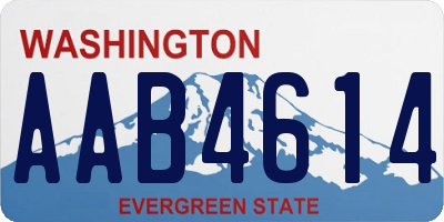 WA license plate AAB4614