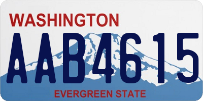 WA license plate AAB4615