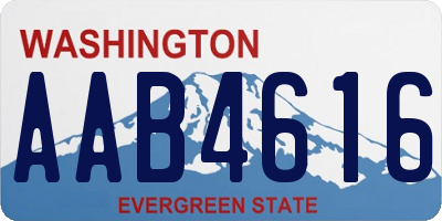 WA license plate AAB4616