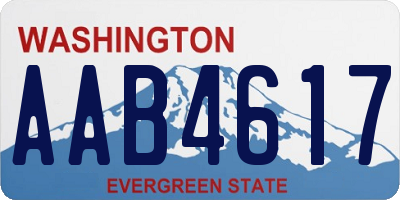 WA license plate AAB4617