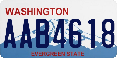 WA license plate AAB4618