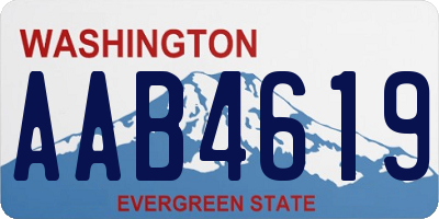 WA license plate AAB4619