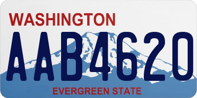 WA license plate AAB4620