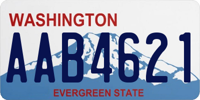 WA license plate AAB4621